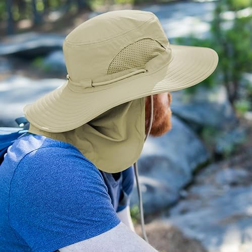 Miniatura 3 de KANUT SPORTS Jemez - Sombrero Boonie de ala ancha con solapa para el cuello para pesca, senderismo, protección UPF50+