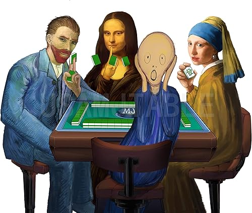 Miniatura 7 de 166 American Western Mahjong Mah Jongg Set Maleta Edición Limitada Embedded Masterpiece Fondo en Maleta de Cuero El Grito