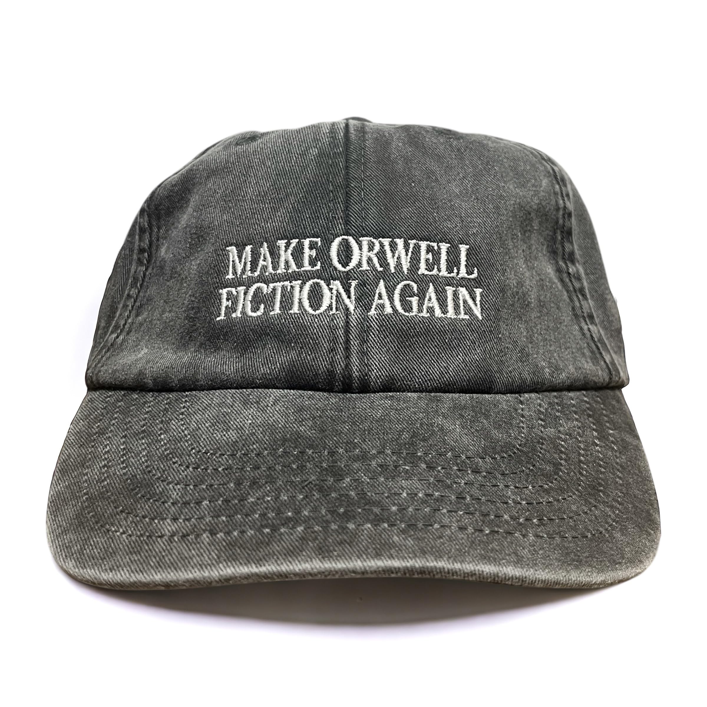 Vivian FlytrapUnisex Make Orwell Fiction Again Washed Embroidered Dad Baseball Cap