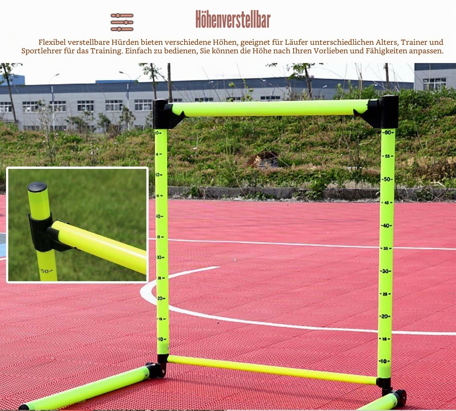 Hürden-Trainingsgeräte, Hürden, Agility-Hürden, Höhenverstellbar, for Fußball/Hürdenstand/Sensibilitätsspringen/Bahn/Hebespringen/Training Der Unteren Gliedmaßen