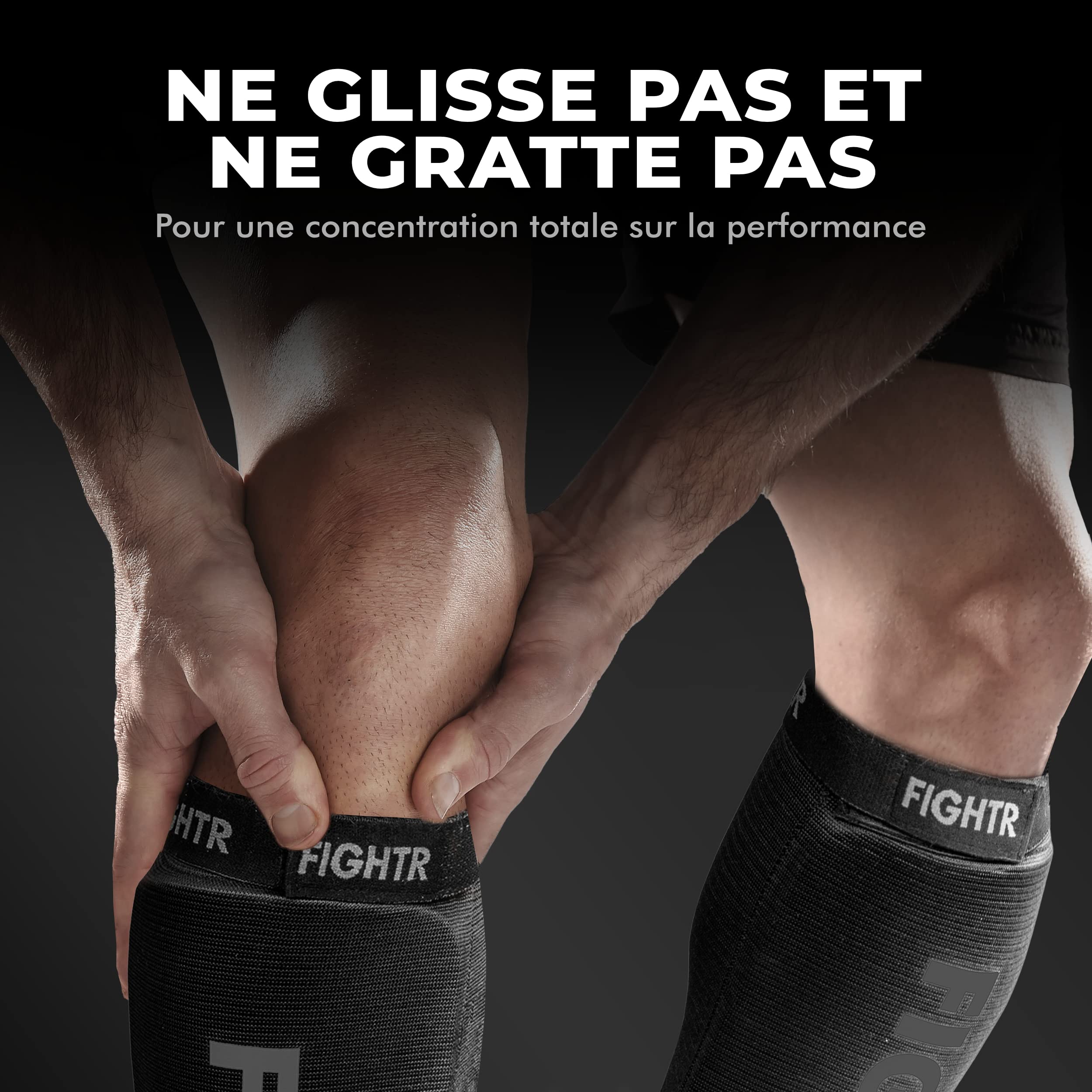 FIGHTR® Protège-Tibias - avec Une Assise Parfaite et Un Rembourrage idéal | Protège-Tibias pour Kicks en Kickboxing, MMA, Muay Thai et Autres Sports de Combat