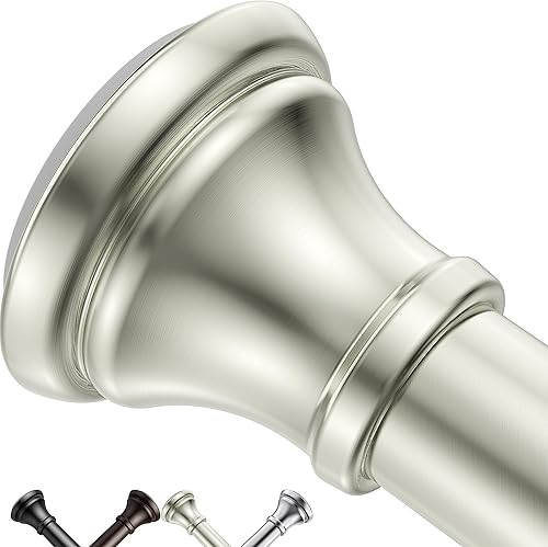 Miniatura 7 de Barras de cortina de ducha de bronce, 43 a 72 pulgadas, resistentes a la corrosión, barra de tensión ajustable con resorte duradero, sin taladrar,