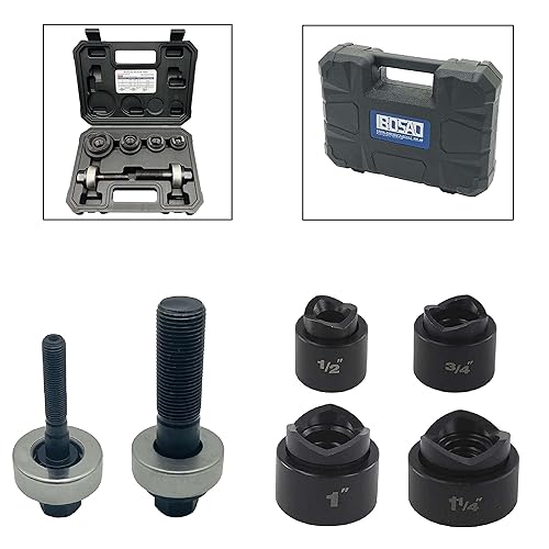 IBOSAD Kit de destornillador manual de perforación de agujero de 12", 34", 1", 1", 1-14" Kit de herramientas KO, no se puede utilizar para placa de