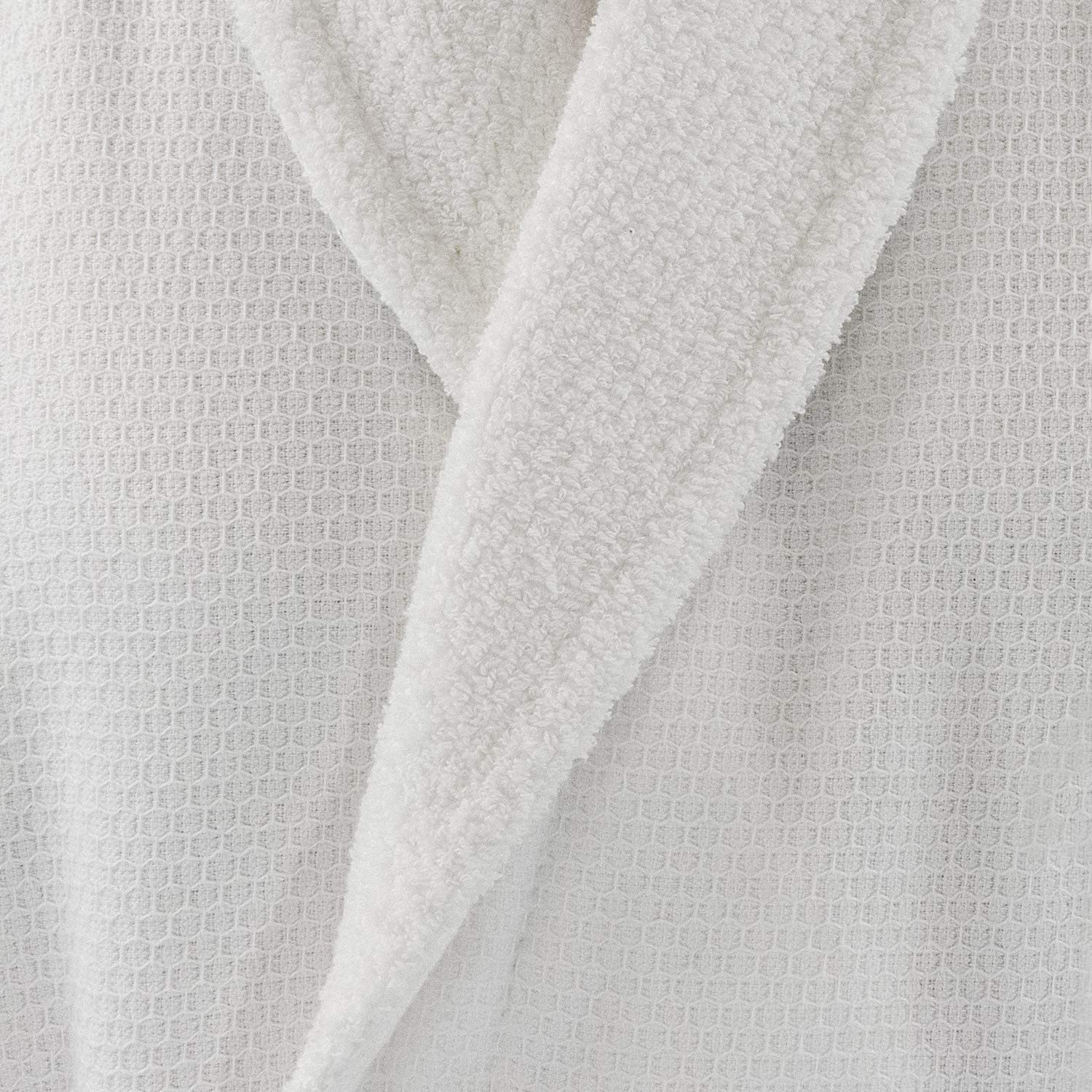 Hotel Edición Blanco Waffle/Terry Albornoz de Hombre, algodón, Blanco, Mediano