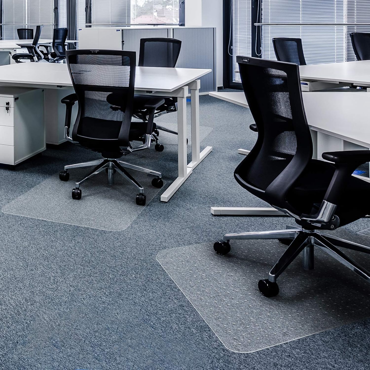Chair Mats for Carpeted Floors – Shatter-Proof Carpet Protector for Desk Chair | Eco-Friendly Low/Medium Pile Office Chair Mat for Carpet | Clear - 36” x 48” with Lip