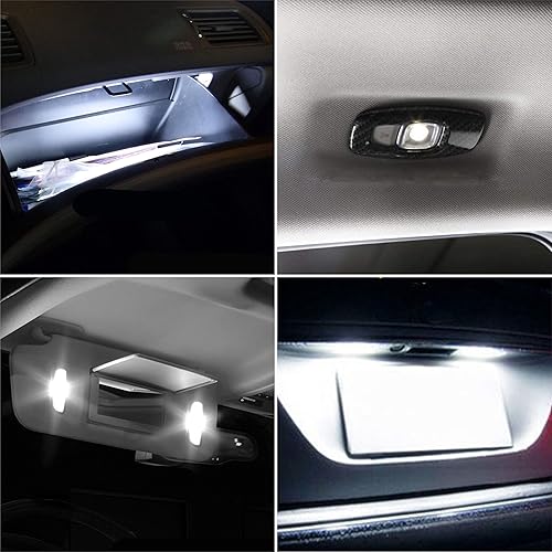 Miniatura 6 de 2 unids Super blanco 1.614 in 4SMD 5050 LED bombillas de coche para matrícula domo mapa tronco luz LED