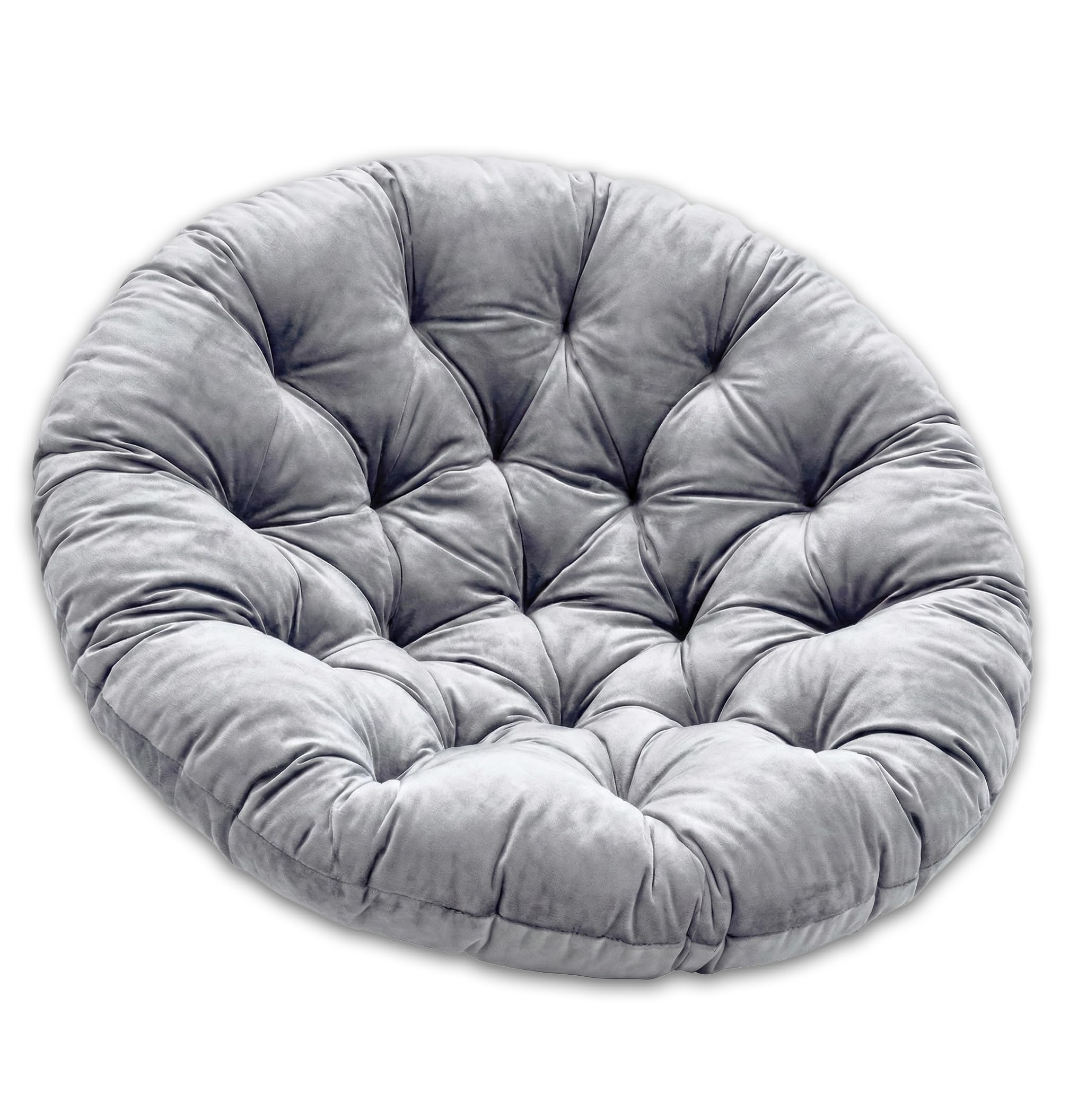 Coussin rond argenté de haute qualité pour fauteuil suspendu de jardin moderne