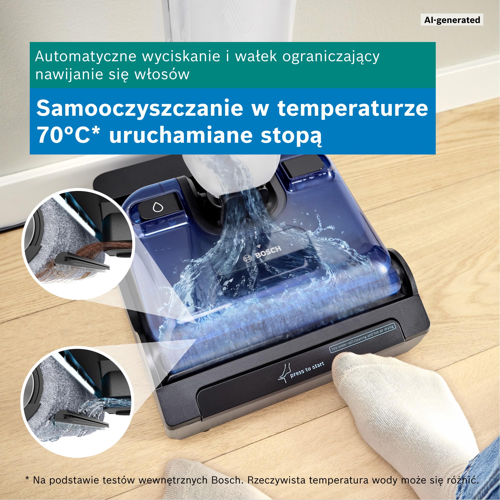 Bosch OneFlow Floor Washer, odkurzacz myjący 2w1, BHF41WS, biały