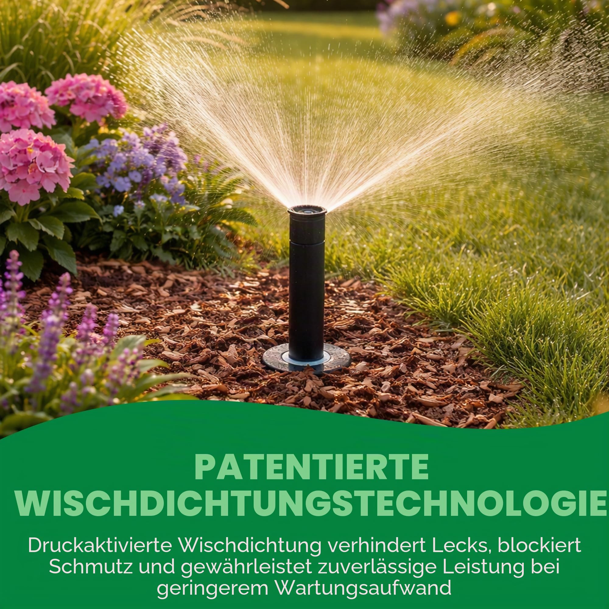 Rain Bird 1804VAN – 10,2 cm Professioneller Sprinkler – 5er-Pack – verstellbares Muster (0 bis 360 Grad)