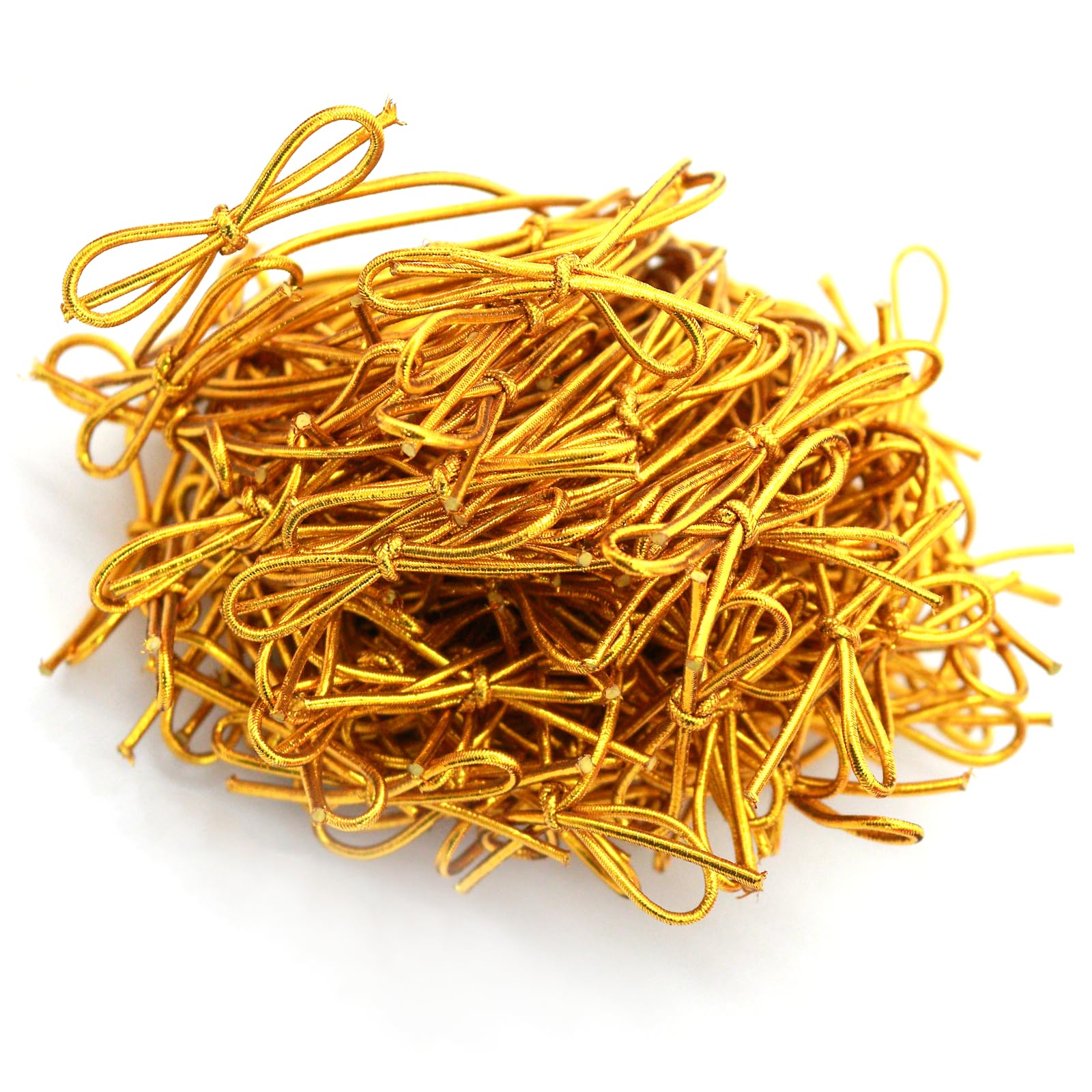 FQTANJU 100 Pcs Stretch Loops with Pre-Tied Bows from Elastic Ribbon - Image 2