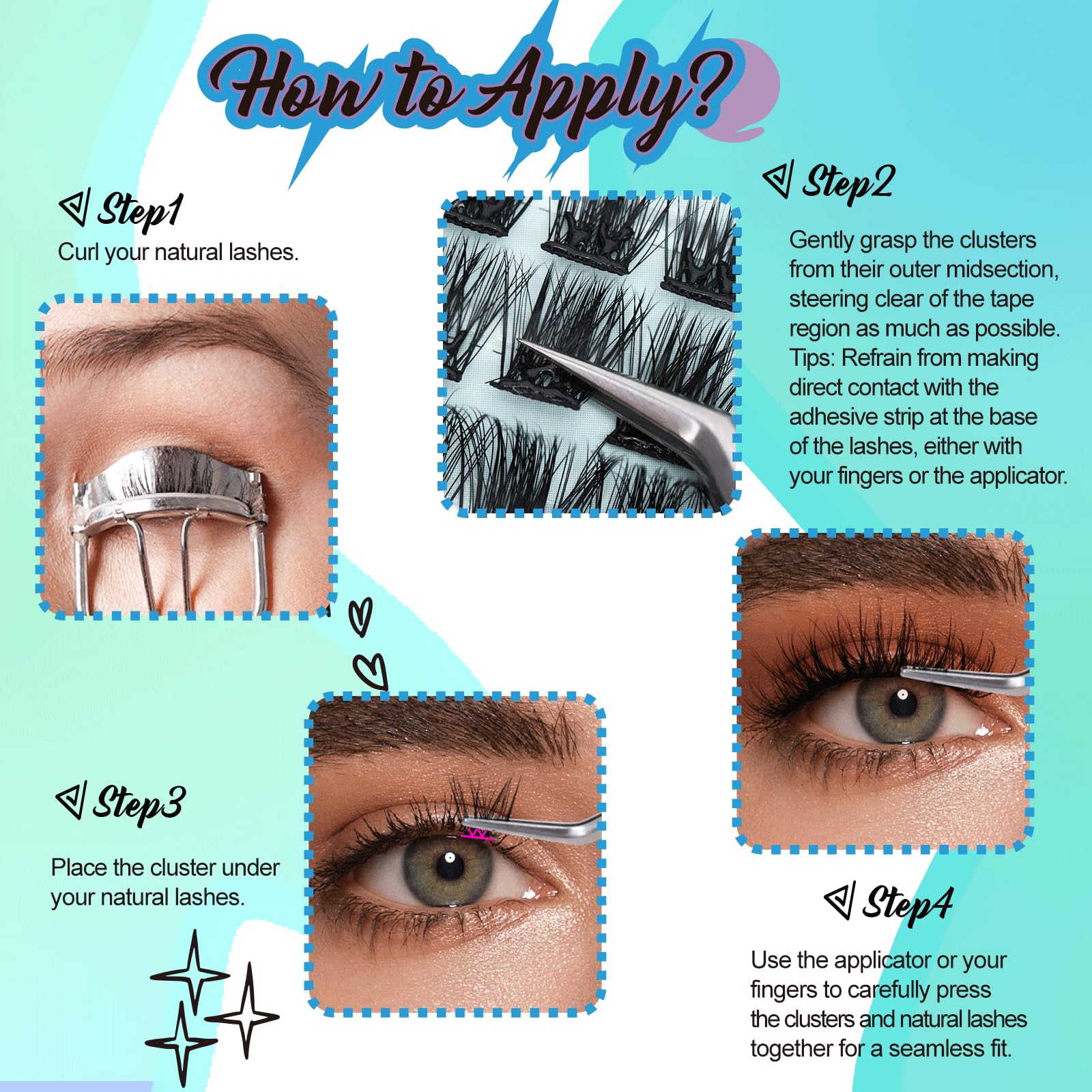 Self Adhesive Ciglia Finte Ciuffetti 84pcs Kit Extension Ciglia D Curl Pre Glued Eyelashes DIY Lash Extension Kit 8-14mm Ciuffetti Ciglia Extension Ciglia Volume (Y14 D Curl 8-14mix)