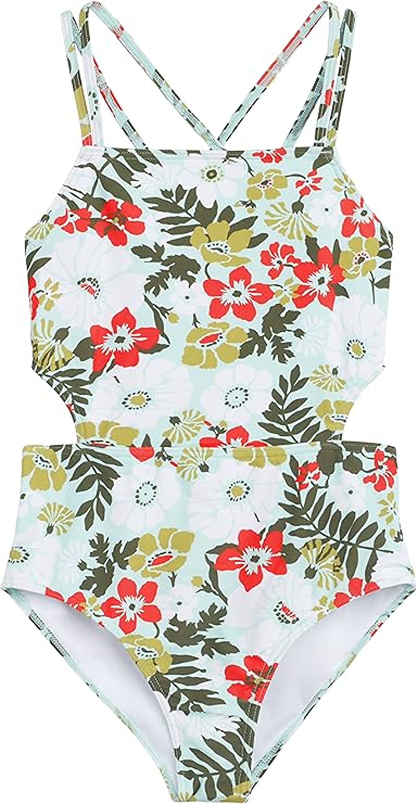 Kanu Surf Girls' Beach Girl Sport Cut-Out One Piece Swimsuit