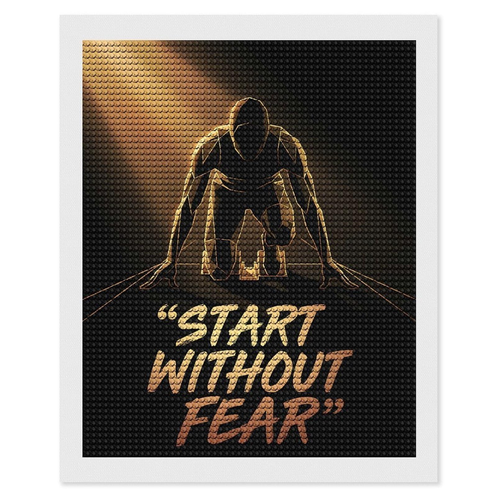 Junmoney Start Without Fear Runner Diamond Painting Set 16"x20", for Beginners, Modern Decor, Simple to Start, Gift Idea, Pleasing Wall Art Project