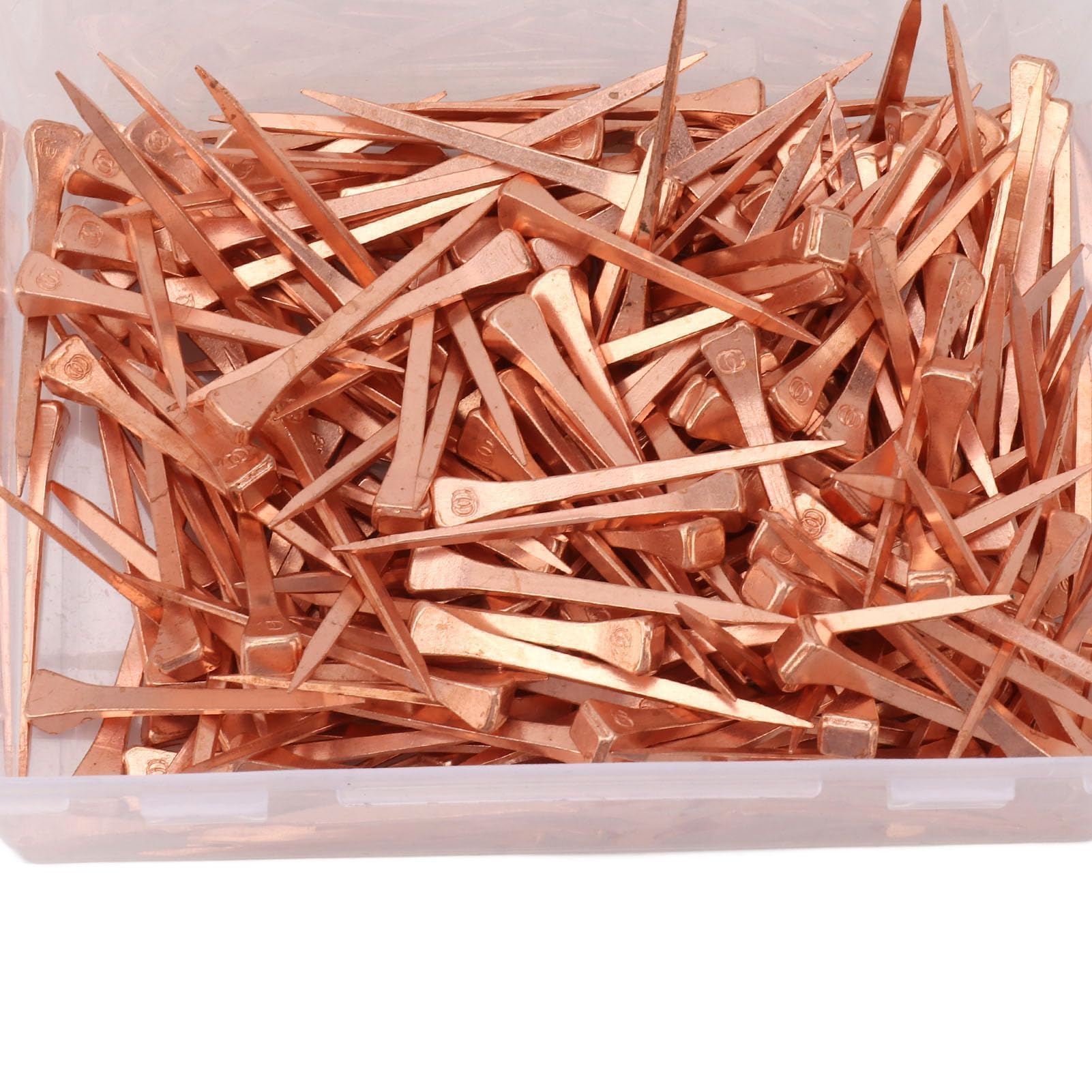250 Stück Hufeisennägel aus Kupfer, Rostfrei, Hohe Zugfestigkeit, Präzisions Hufeisennägel für Pferdebedarf (51mm E5)