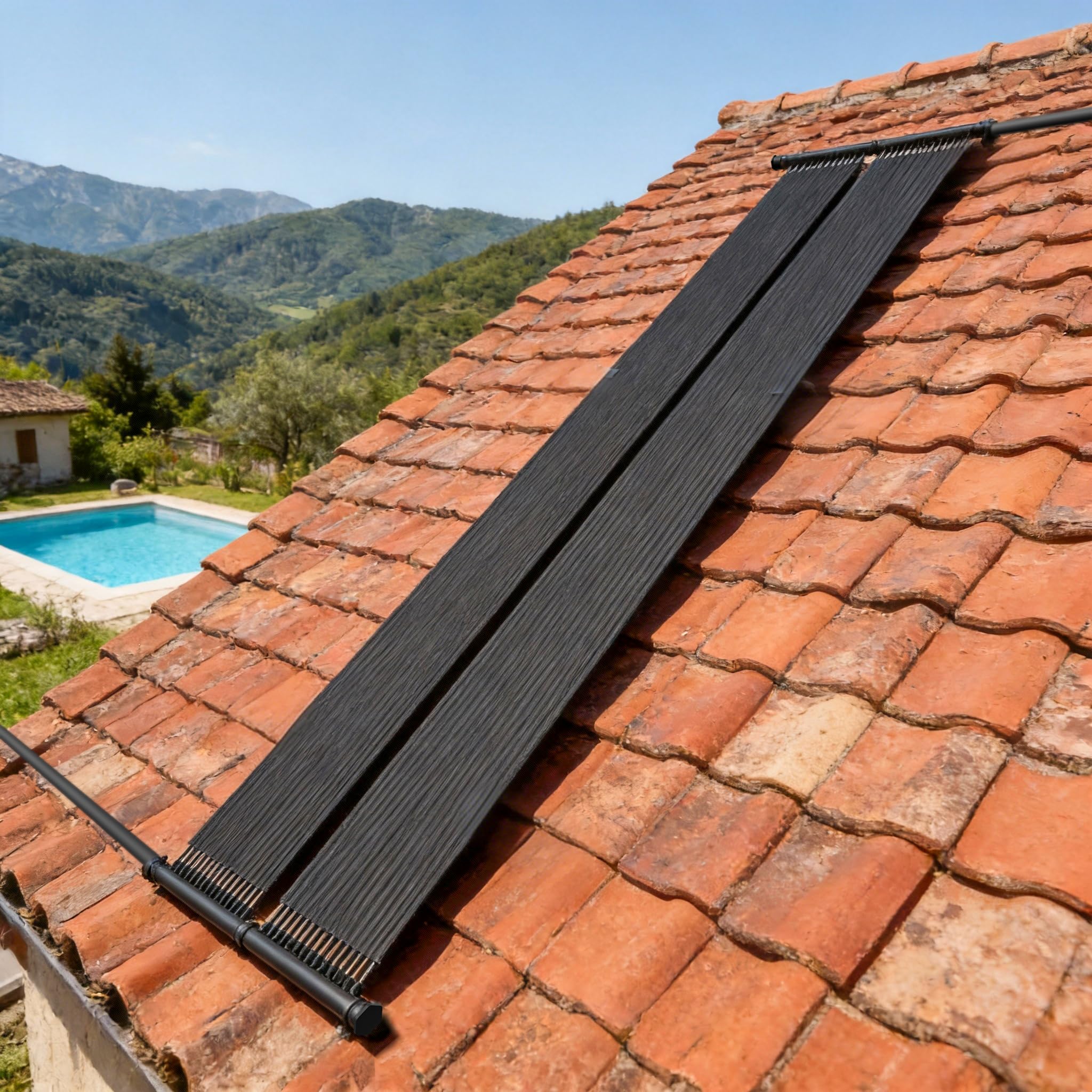 UISEBRT Solarkollektor Poolheizung 500x70 cm,Solarheizung Poolheizung Warmwasser Heizung,UV-beständiger Kunststoff,Solarmatte Heizmatte für Pools Schwimmbad