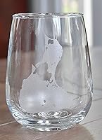 Vista 3 de Block Island Map - Juego de 2 vasos de pinta