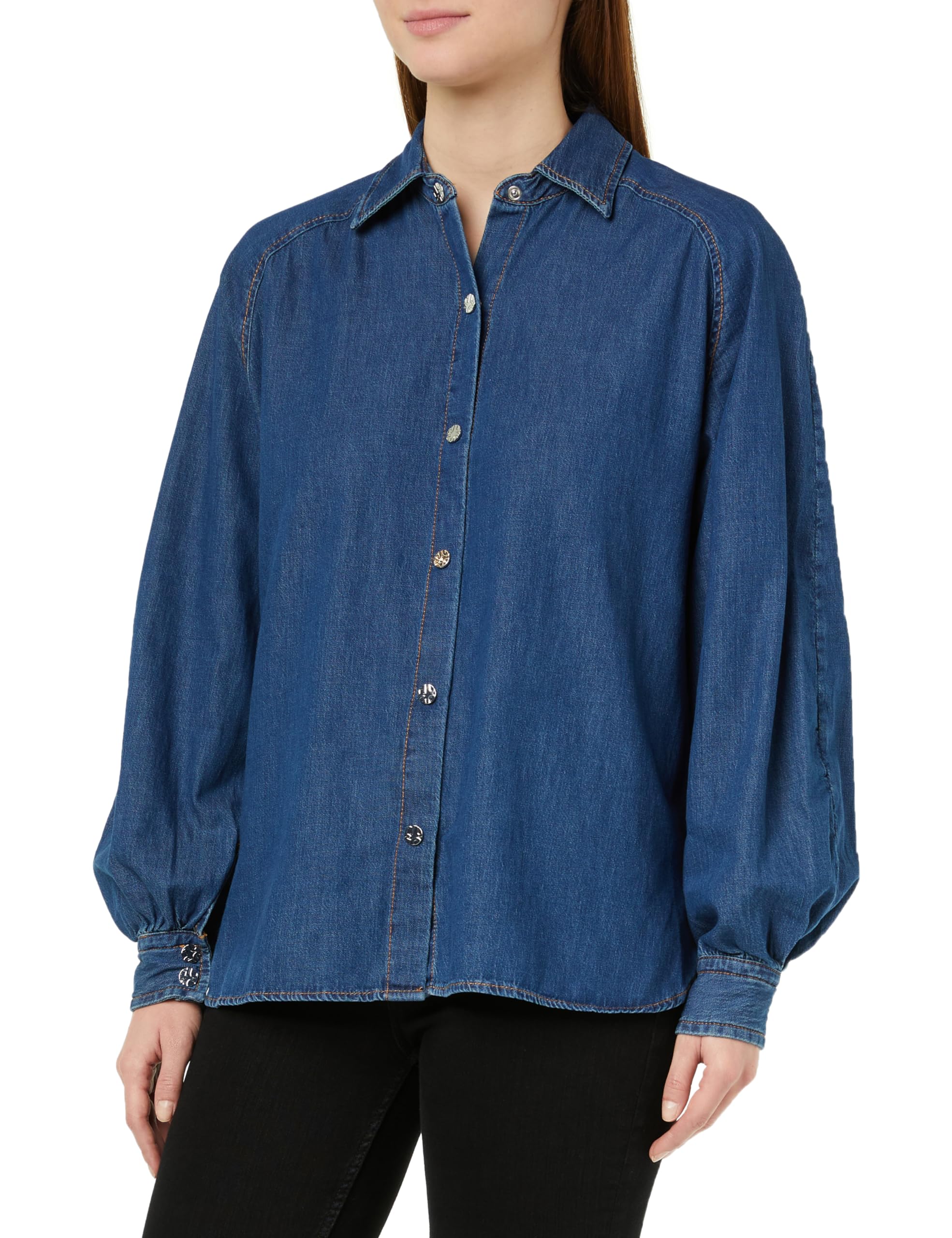HUGO Damen Bluse Erinnia – Aus 100% Baumwolle, Lässiger Schnitt, Perfekt Für Business & Freizeit