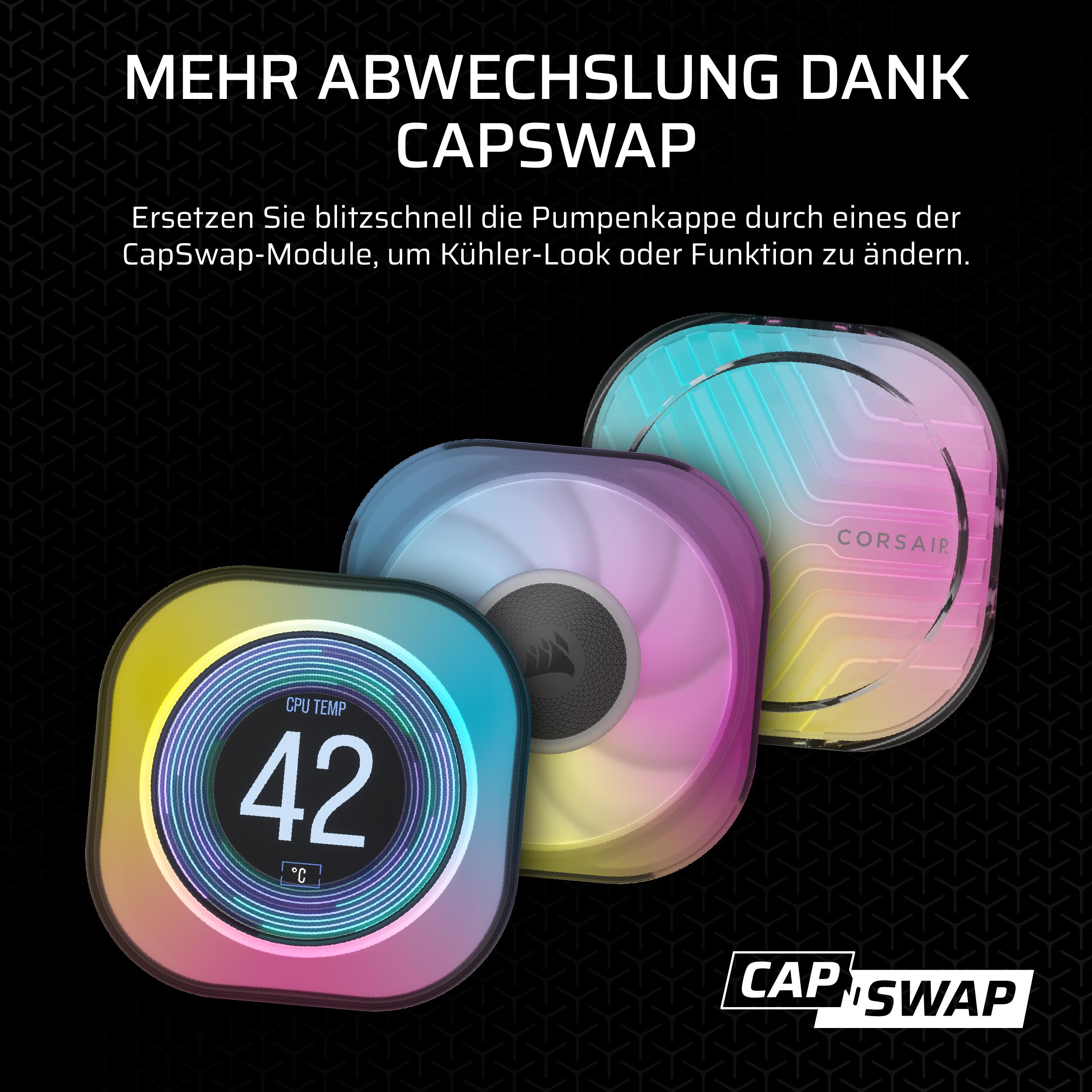 Corsair iCUE LINK Titan 360 RX LCD CPU-Flüssigkeitskühler – 360mm AIO – FlowDrive-Kühl-Engine – Intel LGA 1851/1700, AMD AM5/AM4 – 3X RX120 RGB-Lüfter – iCUE LINK-System-Hub Inbegriffen – Schwarz