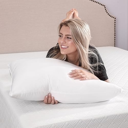 Miniatura 6 de BioPEDIC CoolMax Lujosa almohada de cama de 400 hilos, paquete de 2 unidades, estándarQueen, color blanco