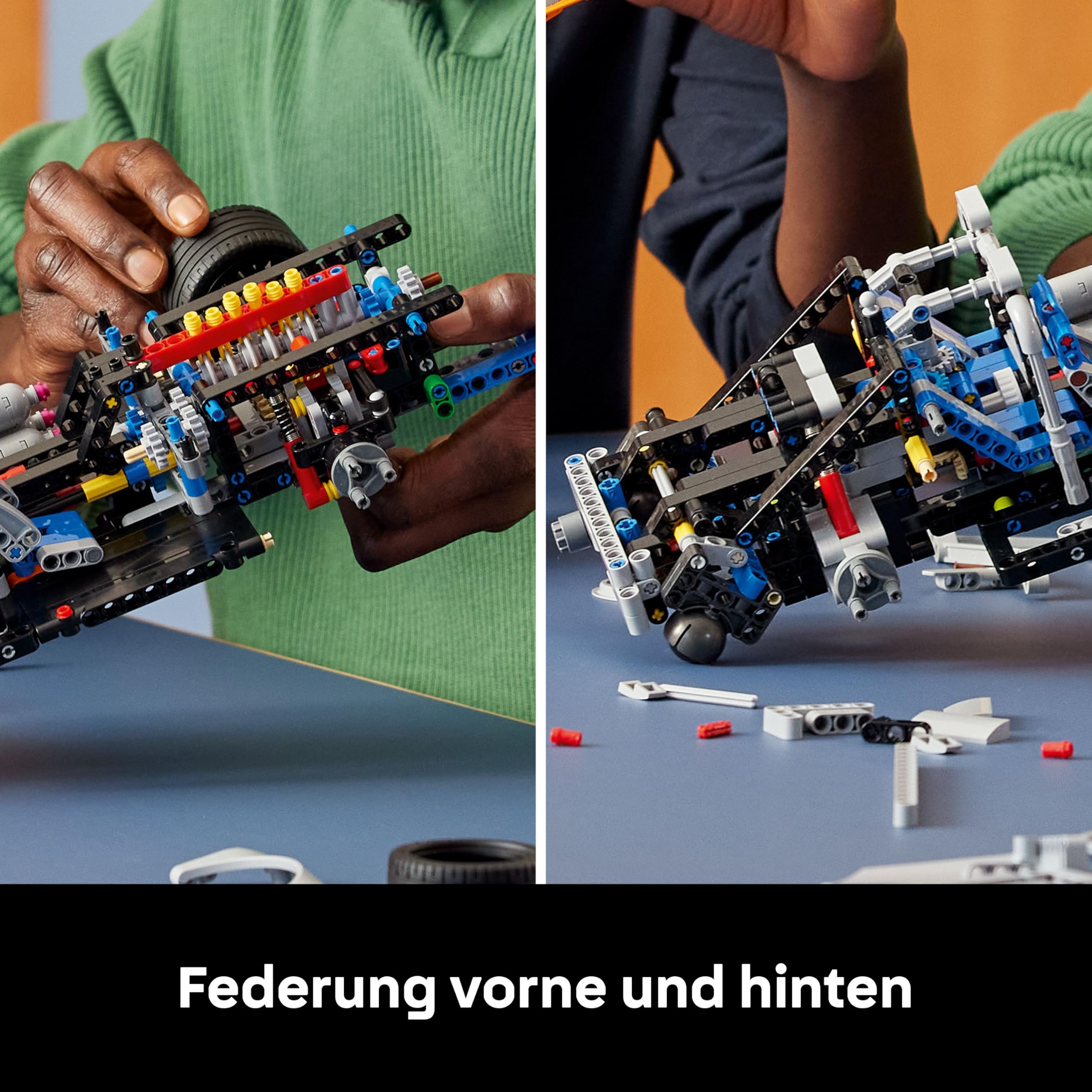 LEGO Technic 2 Fast 2 Furious Nissan Skyline GT-R (R34) Flitzer - Automodell für Erwachsene - mit Driftfunktion, Lenkung, Federung und 6-Zylinder-Motor - Sammlergeschenk für Fans - 42210