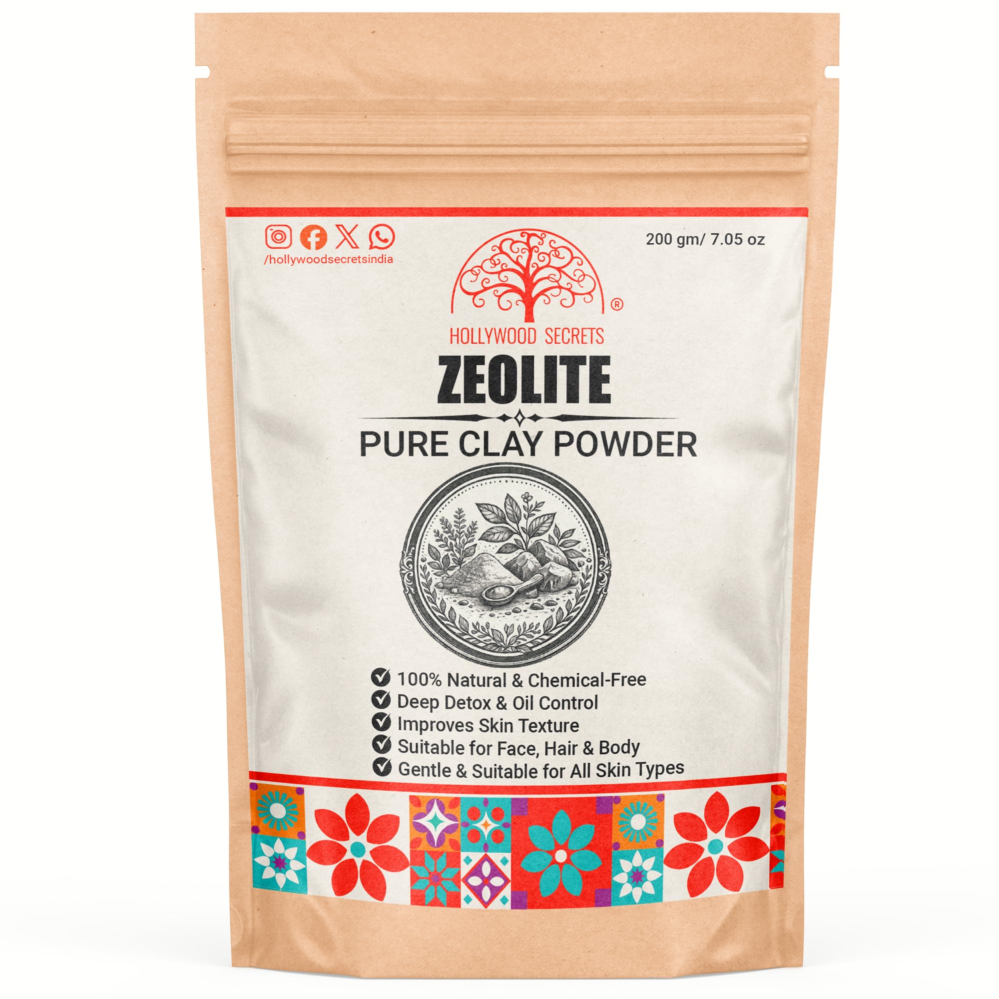Clay Powders 200gms (Pure Zeolite Clay) | Healing Clay | Skin Brightening | For Face, Body, Foot