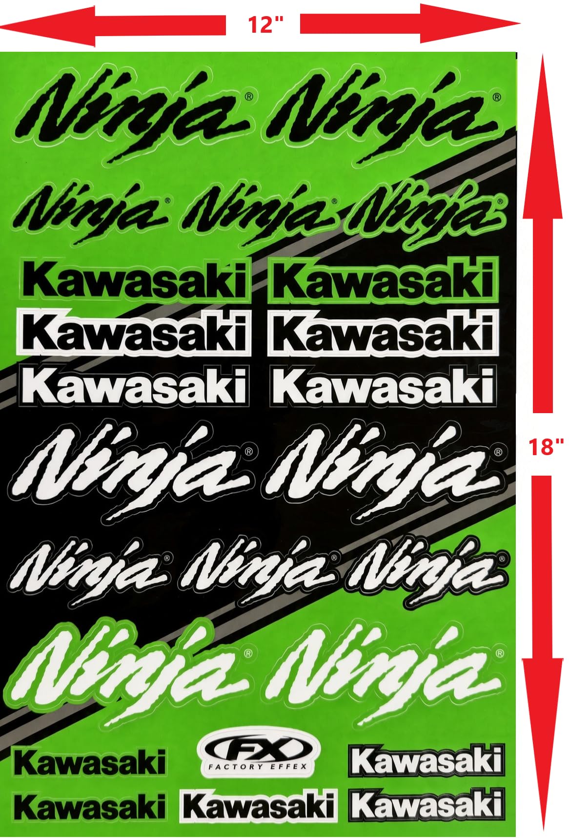 Decals Stickers Graphics Compatible with Kawasaki Ninja 250 300