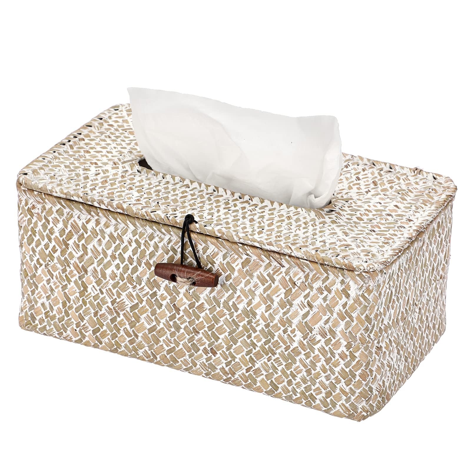 Amazon.com: Shonmogar Tissue Box Cover Rectangle Seagrass Tissue Box ...