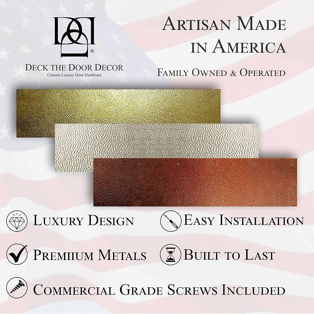 Amazon | Deck the Door Decor | ドアキックプレート - 職人銅