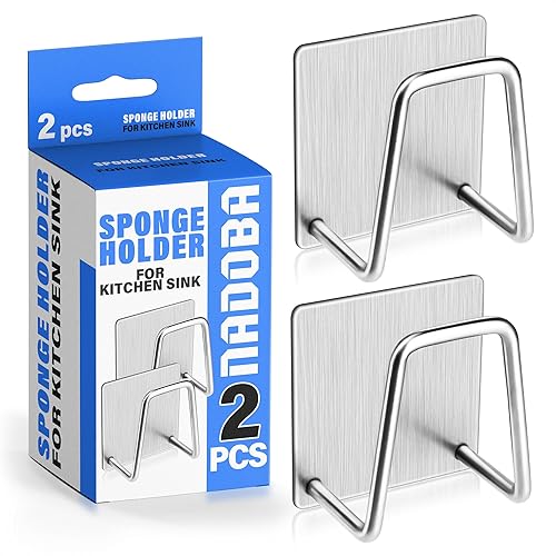 Soporte de esponja para fregadero de cocina, soporte de esponja de acero inoxidable para fregadero, soporte de esponja de cocina para fregadero,
