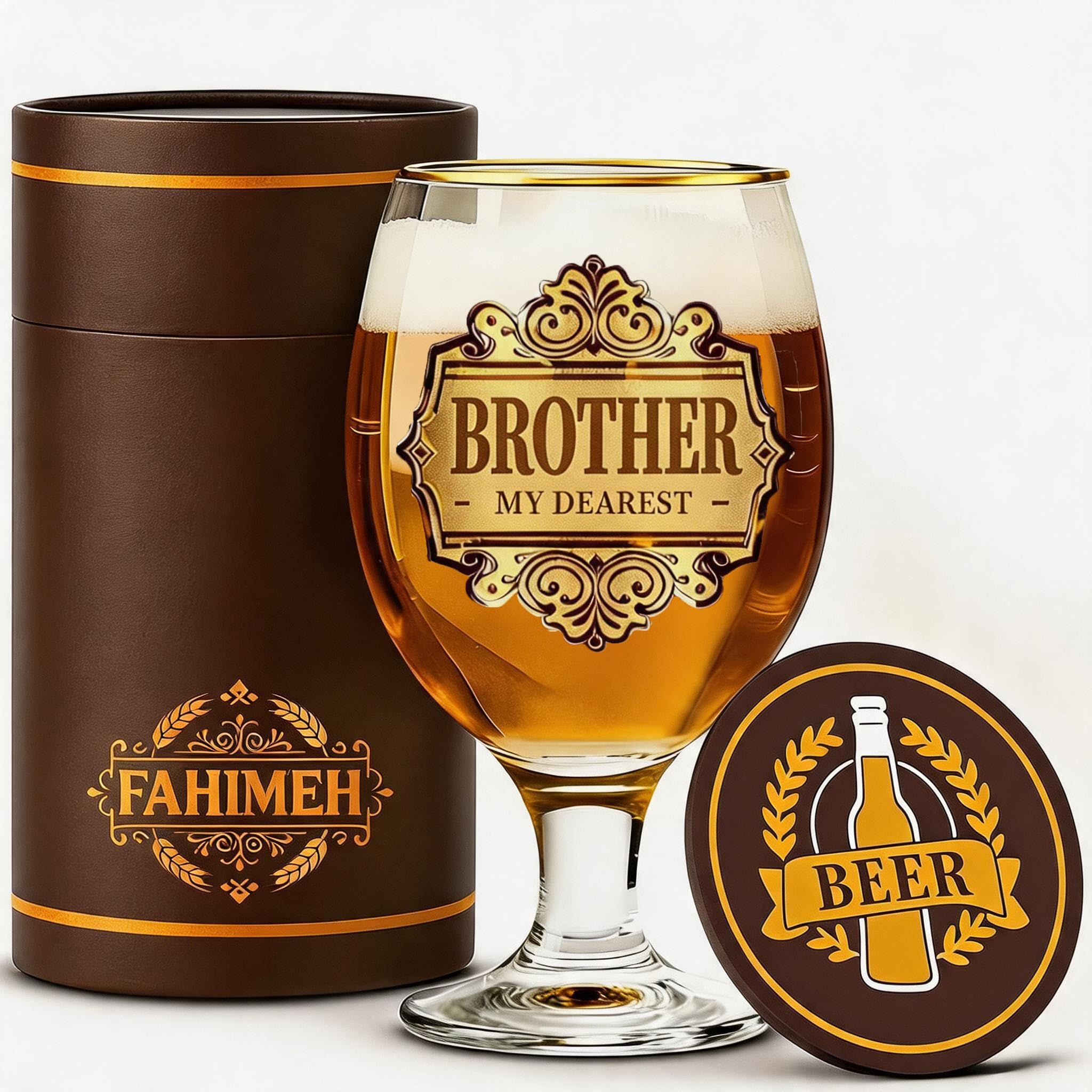FAHIMEH Brother Gifts, from Brother or Sister Ideas Beer Glasses Presents