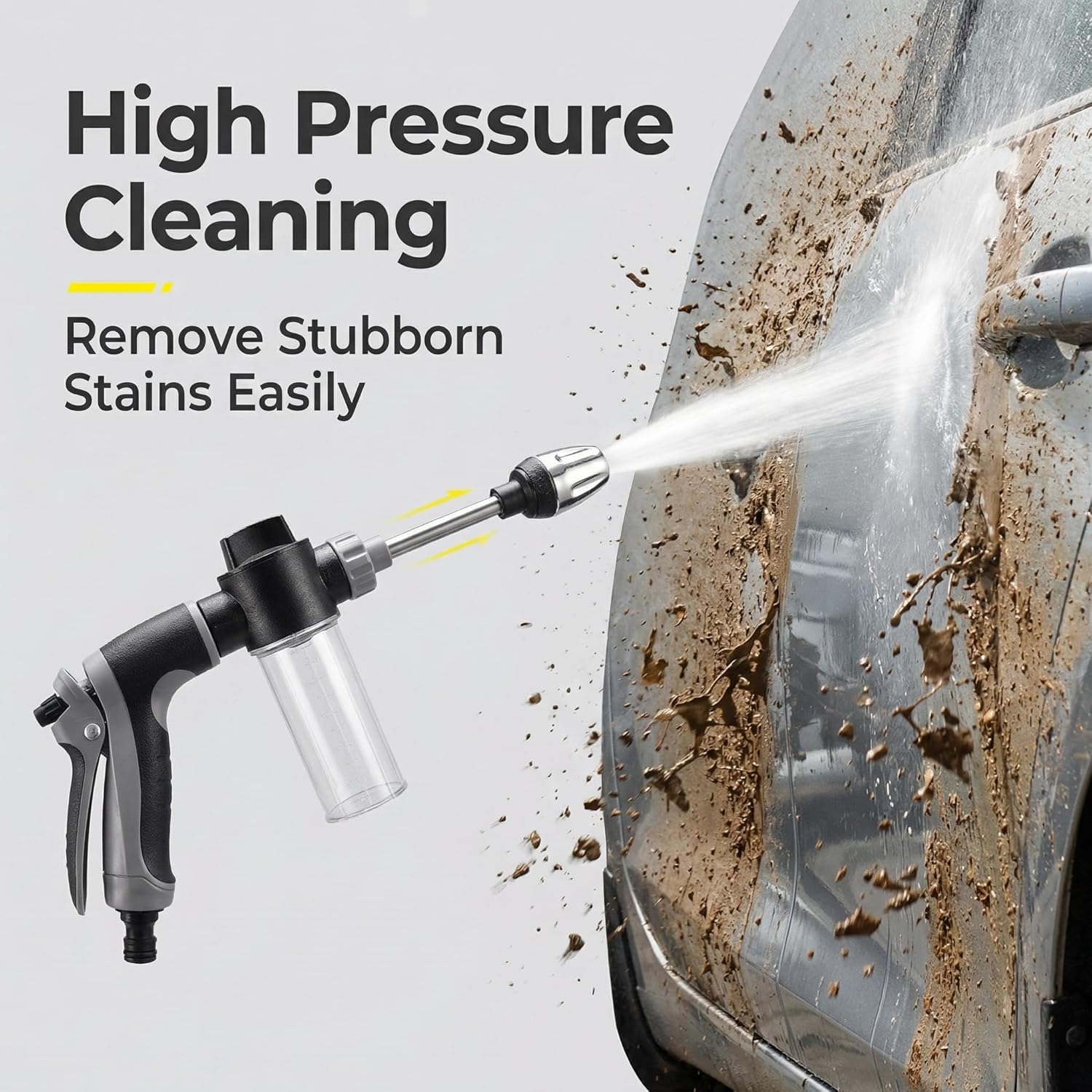 Pressure Washer, 15x More Powerful Than Hoses, 2026 Upgraded High Power Electric Cleaner with 360° Rotating Portable Outdoor Cleaning Tool (B)