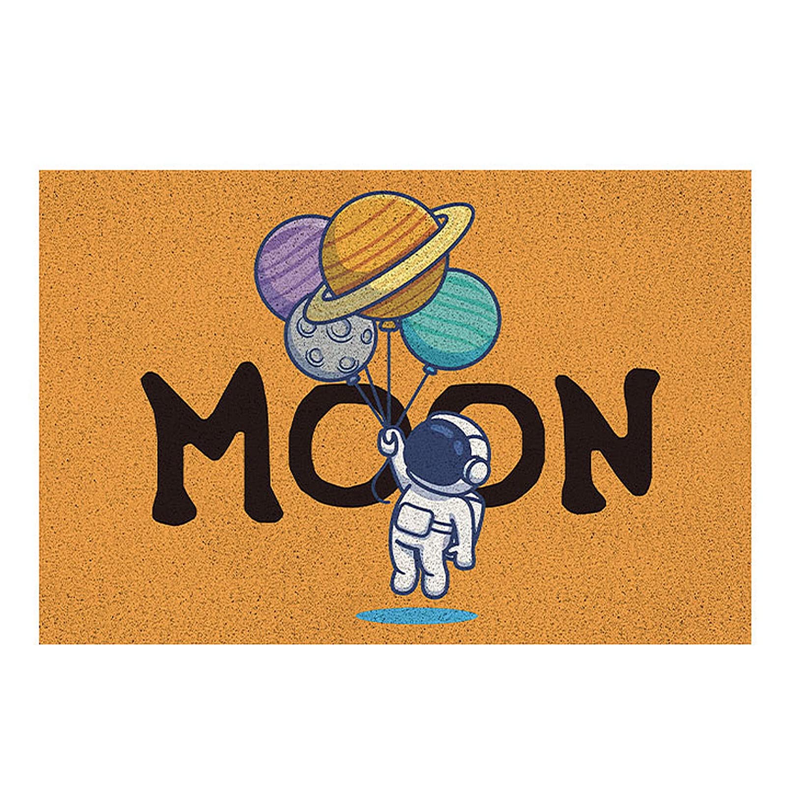YEARLY Cartoon-Fußmatte,Weltraum-Willkommensmatte kreativer Go to The Moon Pilot Rutschfester PVC-Innen-und Außentürteppich für Eingangsbereich Schlafzimmerdekoration (Color : D, Größe : 120 * 220cm)