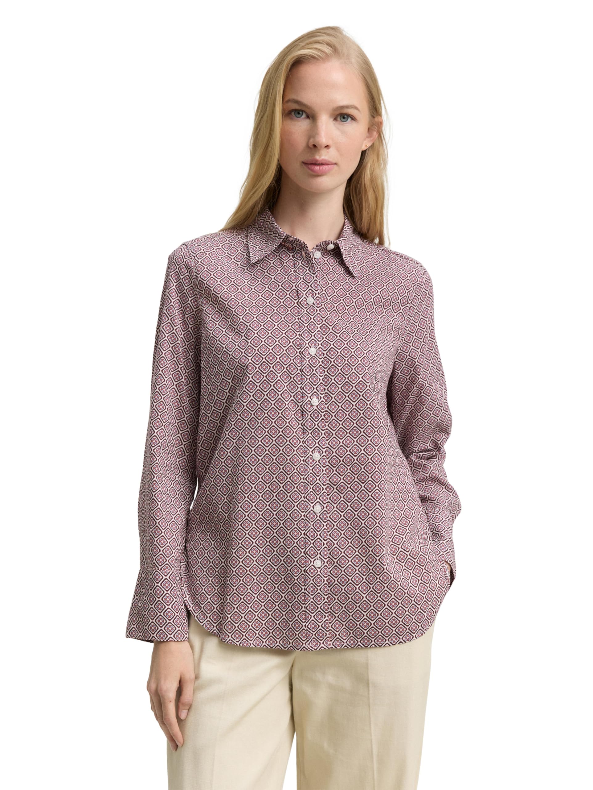 Tom Tailor Damen Hemdbluse mit Muster