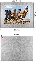 Vista 2 de Coobe - Tableros de rompecabezas de 1000 piezas portátiles, tapete de rompecabezas con tapa, sistema de almacenamiento ligero de bandeja