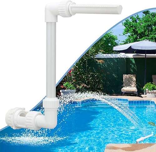 Aireador de doble rociador para piscina, decoración de cascada de agua, boquilla de pulverización ajustable 2 en 1, fuente de chorro de retorno de
