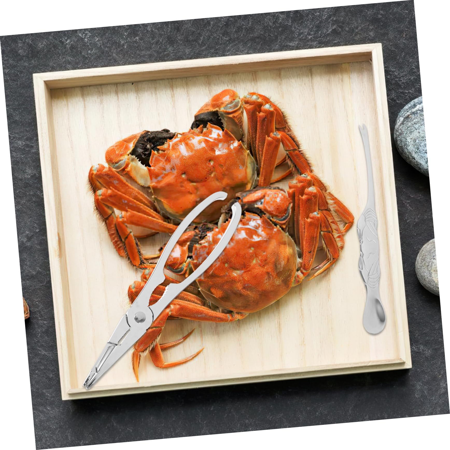 Hemobllo Herramientas para Abrir Mariscos 5 Piezas Azul Aleación de Zinc