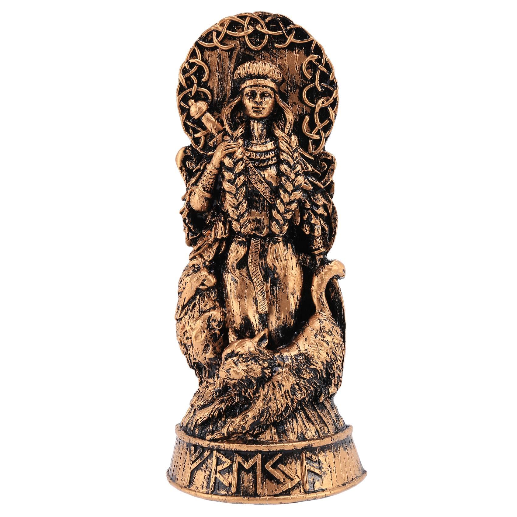 KJKVIVH Statue Gods Carving Altar Heathen Asatru Viking God Goddes Sculpture Scandinavian Pantheons-A