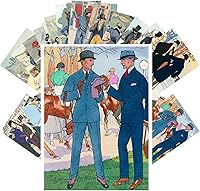 Vista 5 de PIXILUV Postales vintage (24 piezas de 4 x 6 pulgadas cada una) Increíbles dibujos de personas elegantes, postales vintage, tarjetas de felicitación