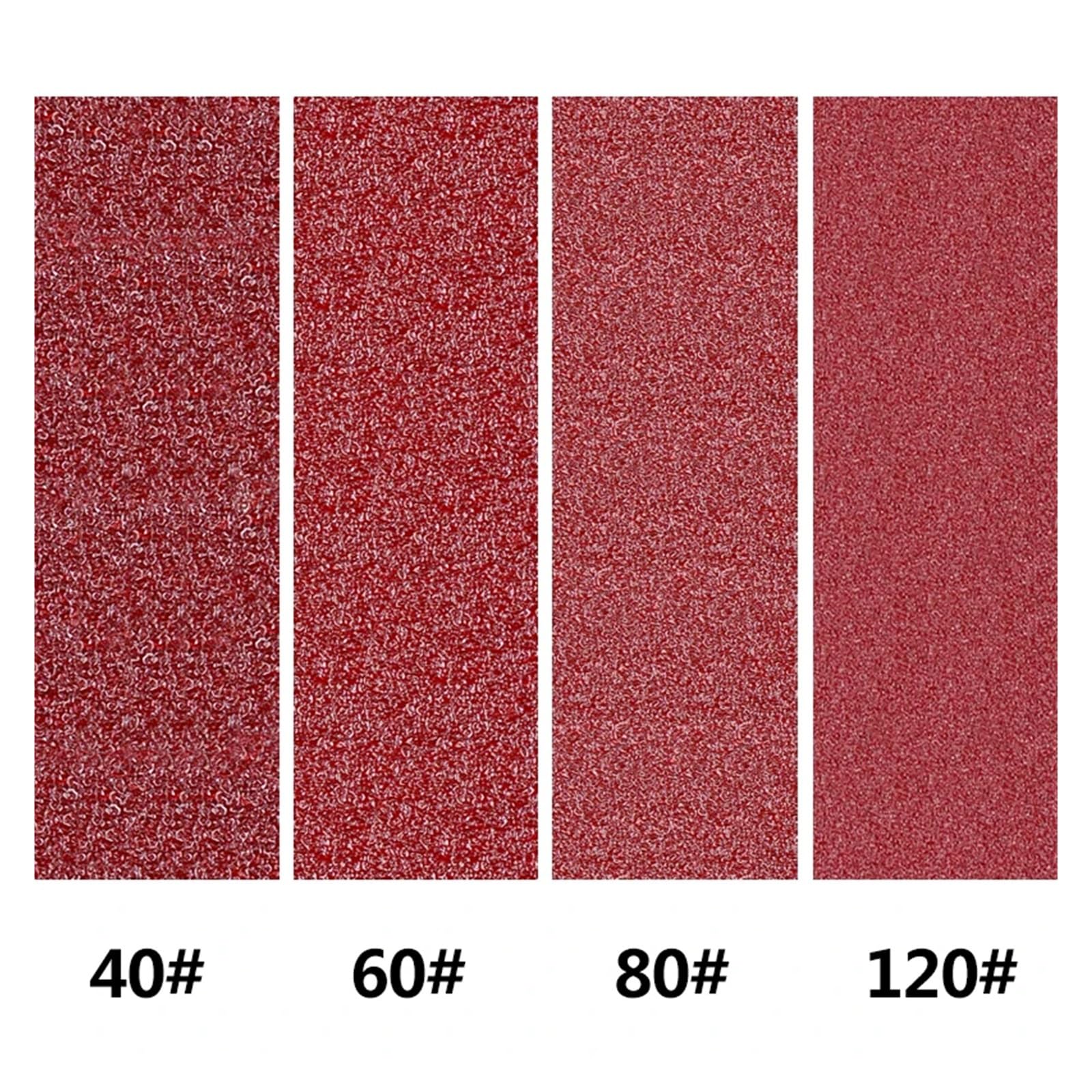 Nastro abrasivo, Nastri Abrasivi 75x457mm Confezione Da 5 Grana 40 60 80 120 Rosso(5pcs Grit 120)
