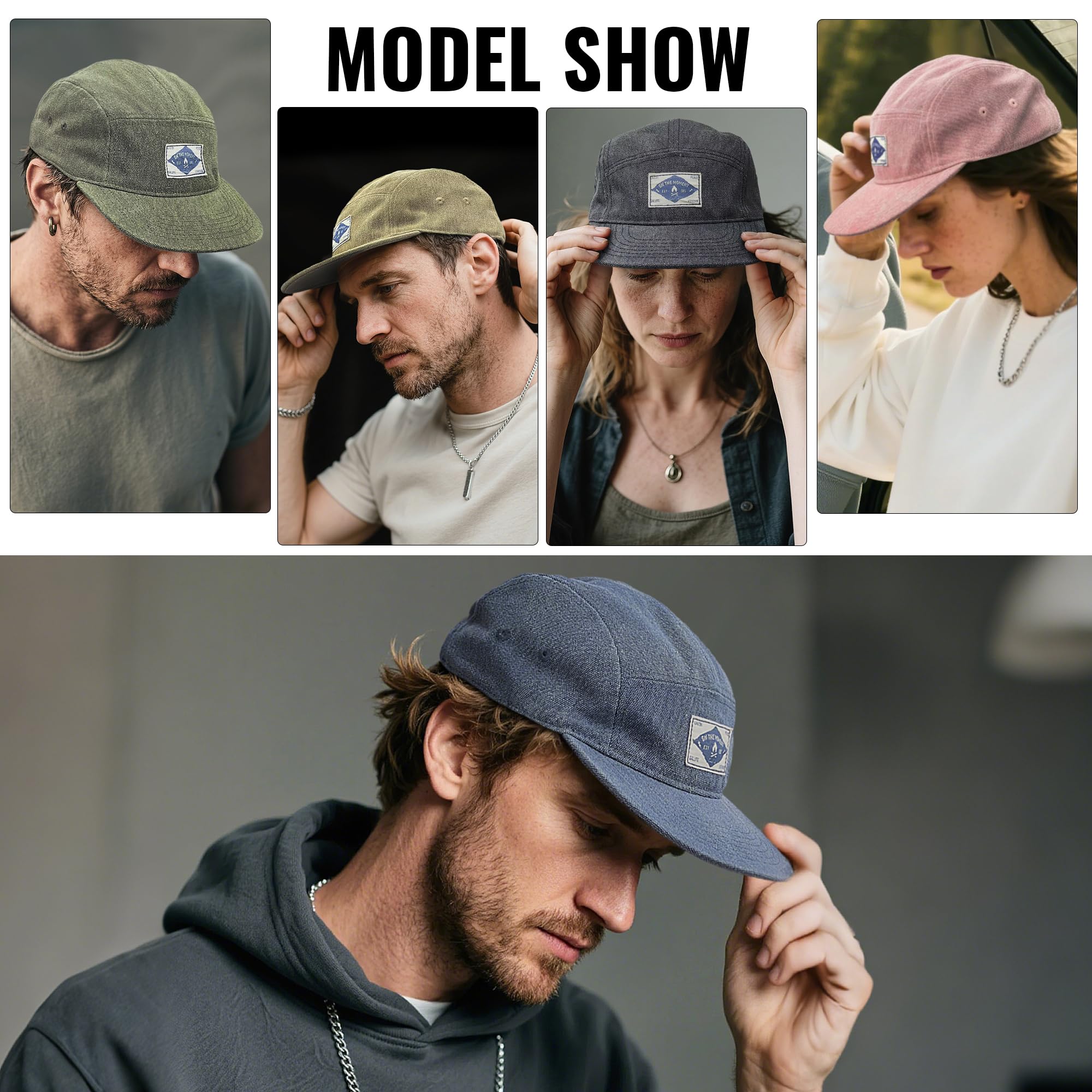 Croogo Cappello a 5 pannelli Cappello a tesa piatta Berretto da baseball Urban Street Camper Cappelli Snapback Trucker Cappello piatto Bill Montato Papà Cappello Hip Hop