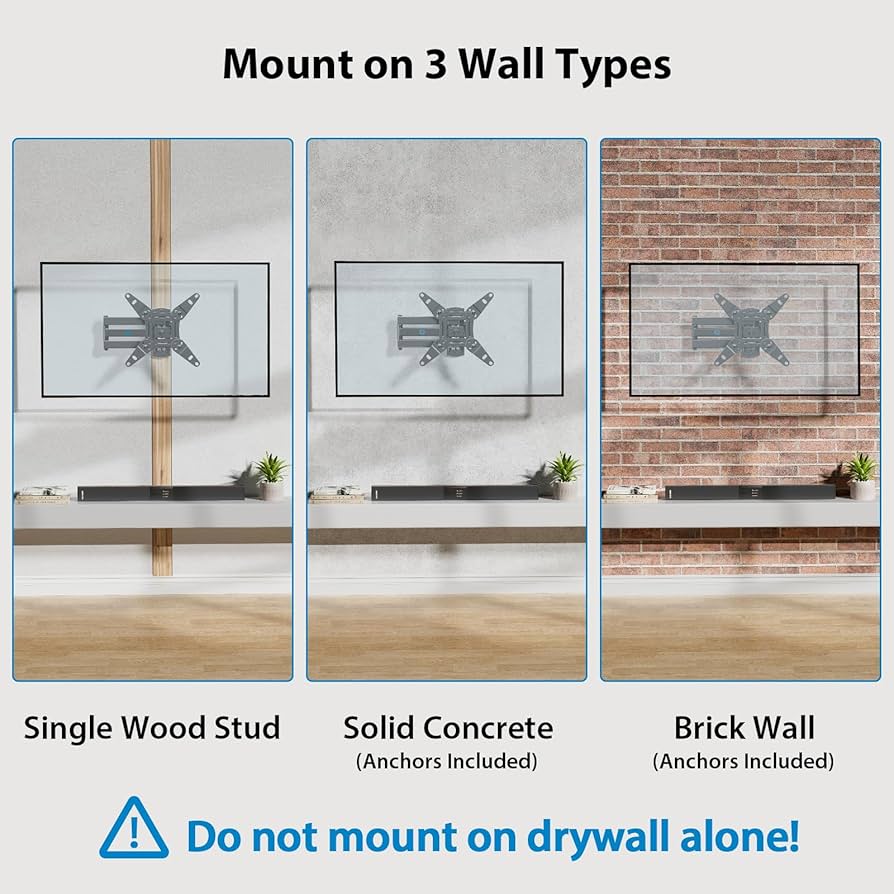 Amazon.com: Pipishell Full Motion TV Monitor Wall Mount