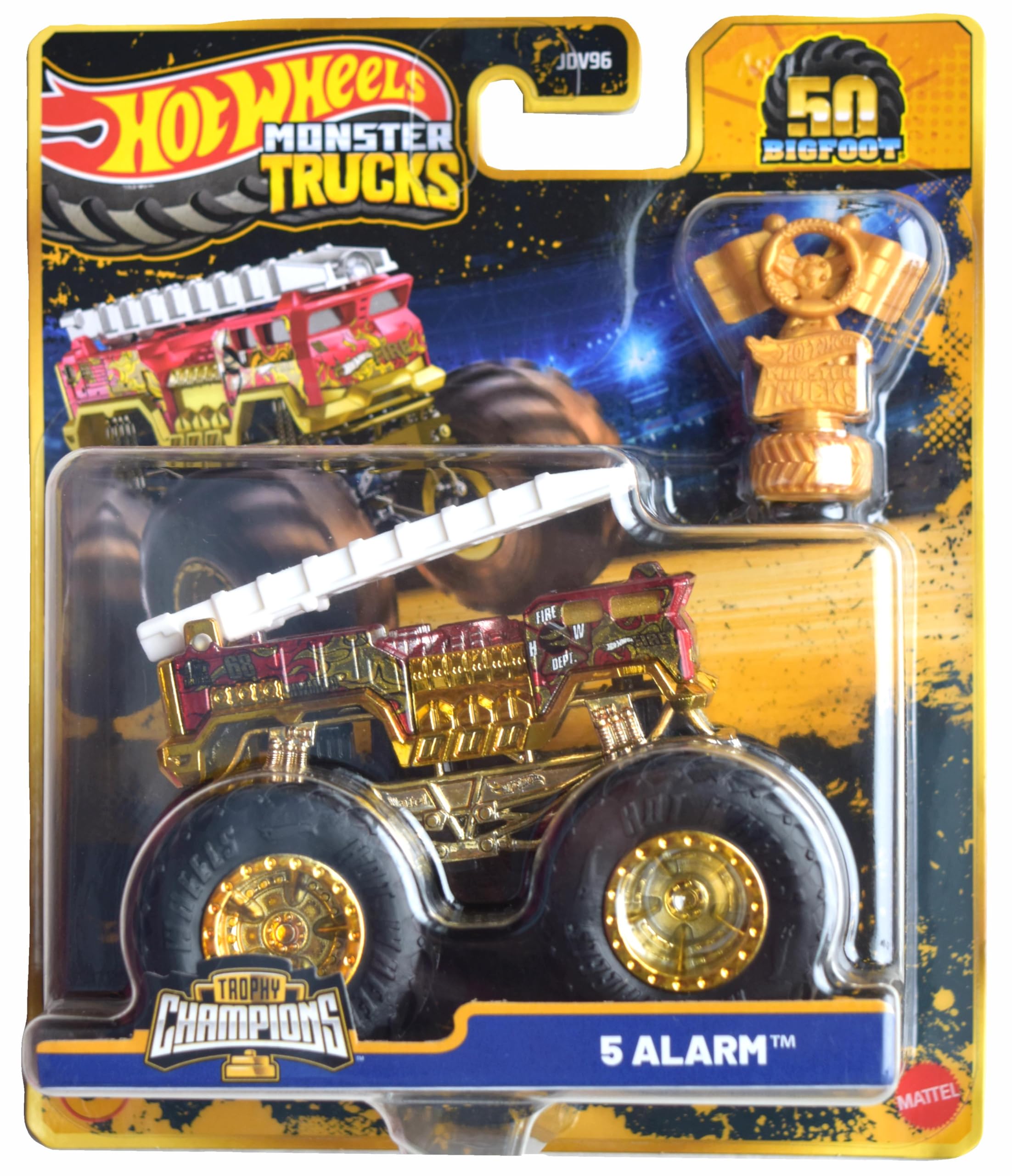 Hot Wheels Monster Trucks 5 Alarm, Trophy Champions 50th Years