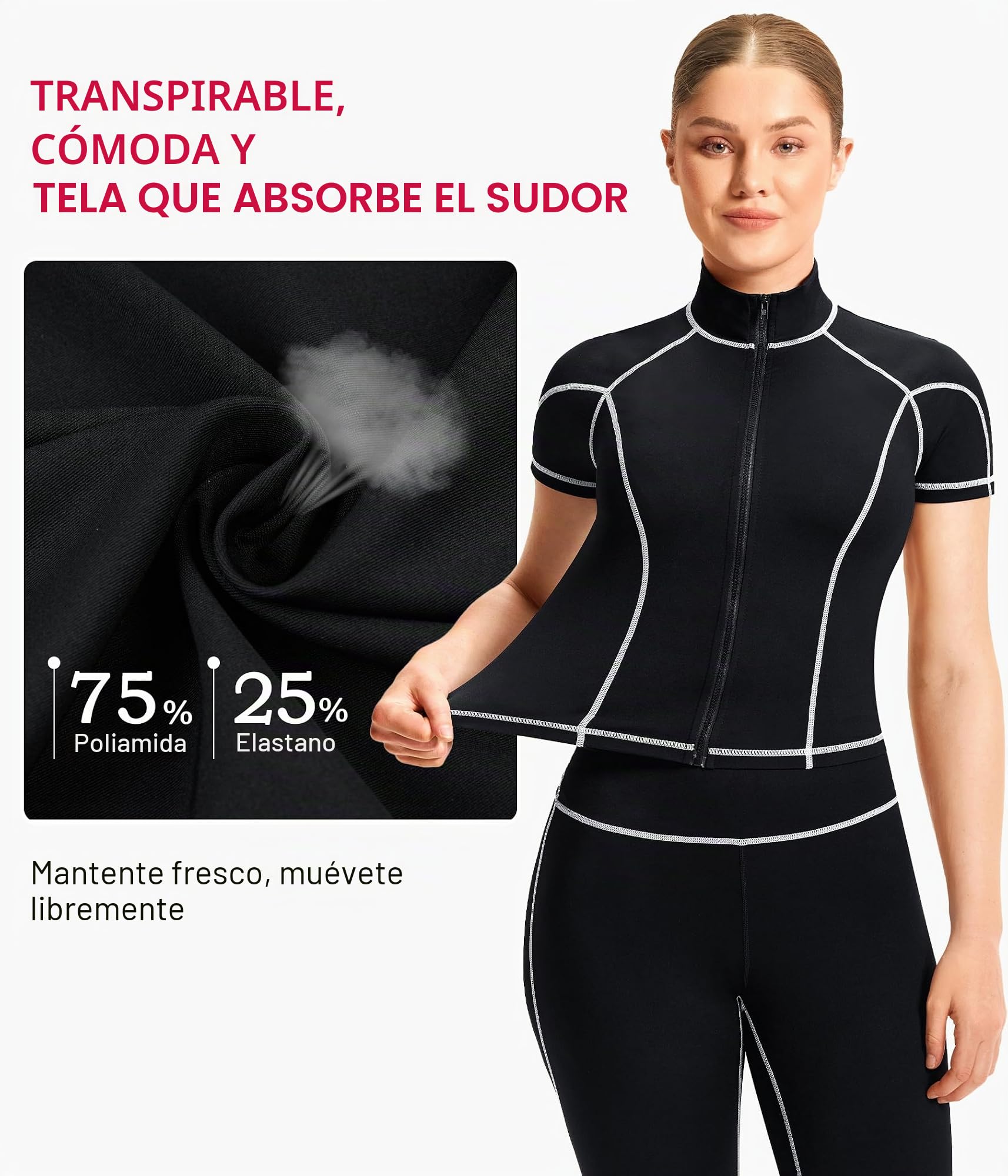 Gotoly Conjunto completo de dos piezas para gimnasio, correr, ejercicio, entrenamiento, yoga, conjunto de ropa deportiva para mujer