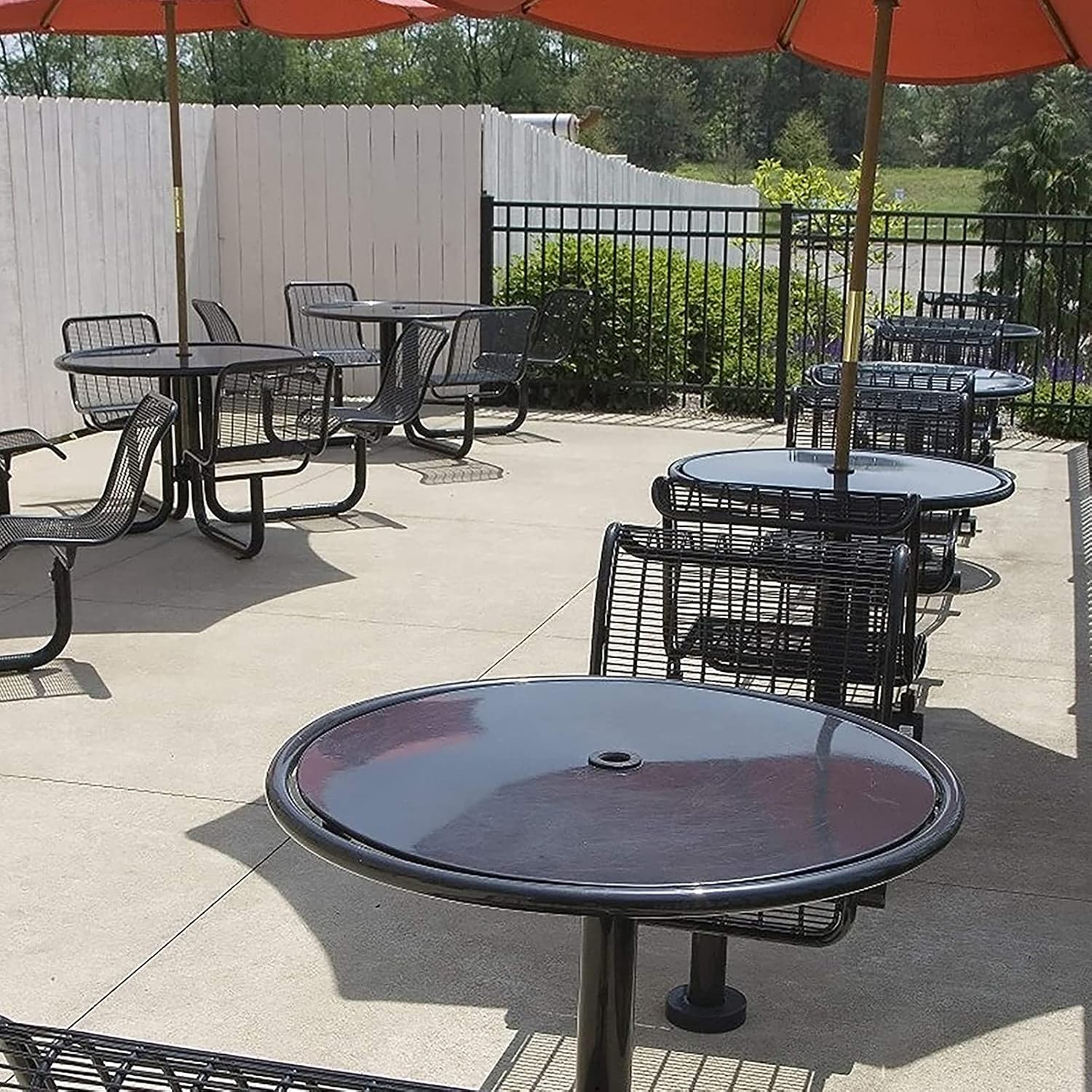 TOSCOS 4 Pieces Patio Table Umbrella Hole Ring and Cap Set Parasol Hole