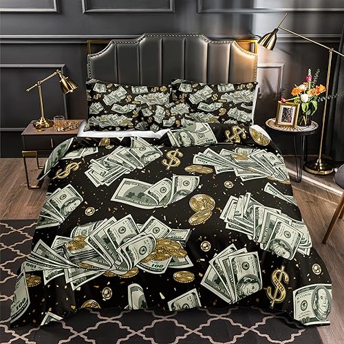 Miniatura 1 de Juego de funda de edredón de copo de nieve blanco con estampado de Feliz Navidad, suave juego de ropa de cama de festival rojo, tamaño Queen, 1