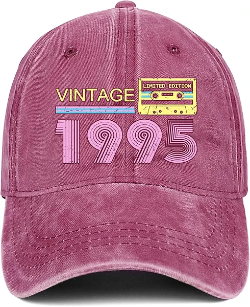30th Birthday Gifts for Women Men Vintage 1995 Hats 1995 Baseball Cap for 30 Year Old Man Woman Fathers Mothers Day