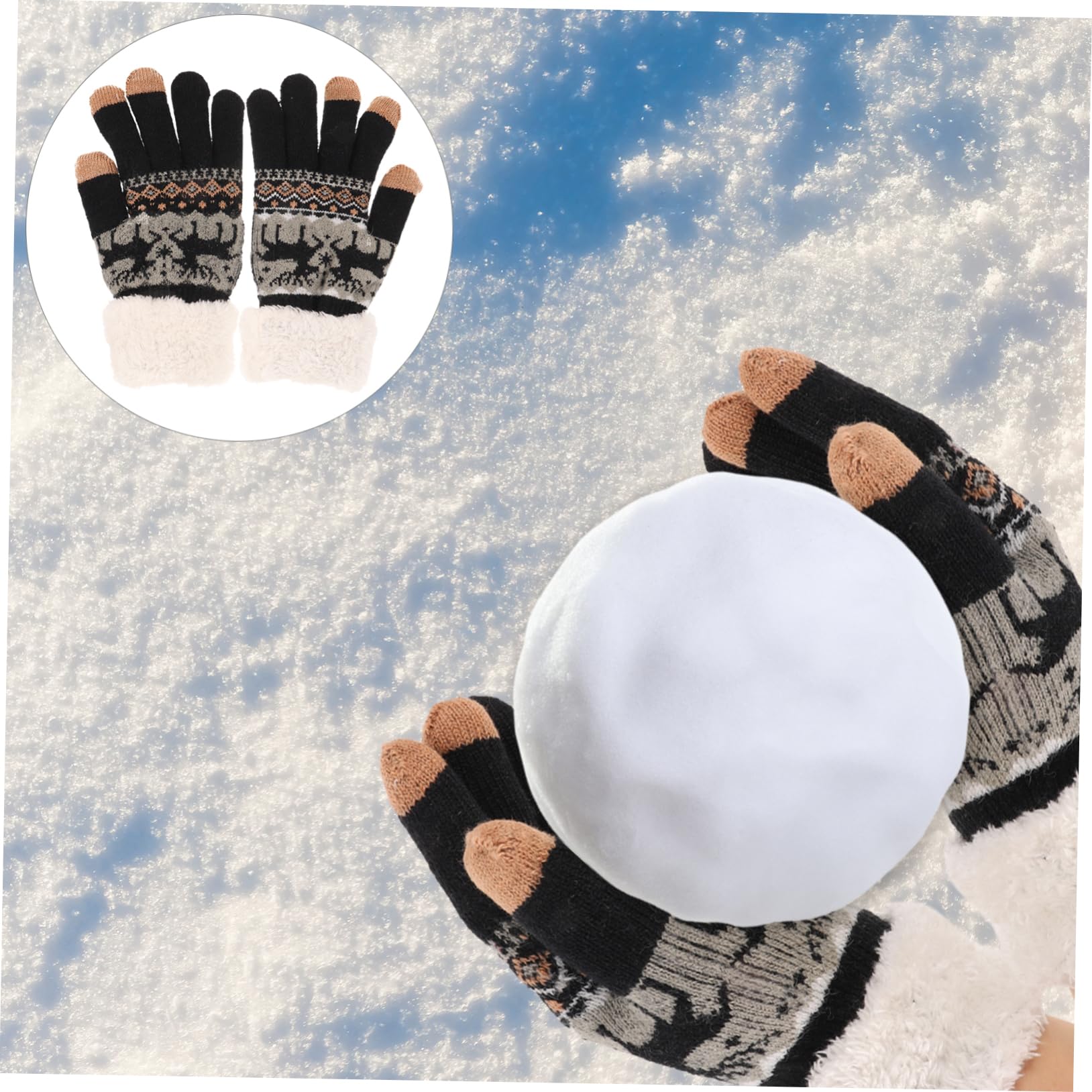 SHERCHPRY 3pares Guantes De Invierno De Gruesa Para Mujer Cálidos y Cómodos Frío Diseño De Dedos y Elástico