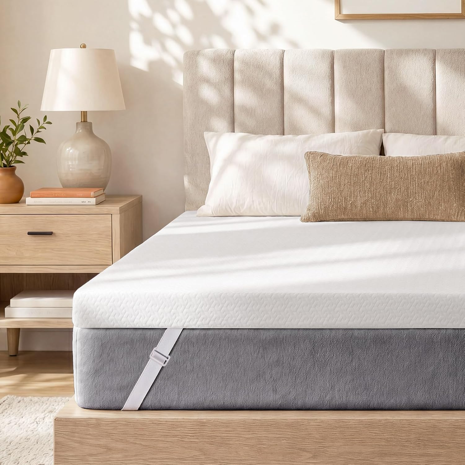 Czpalo 3 Inch King Size Cooling Gel Memory Foam Mattress Topper