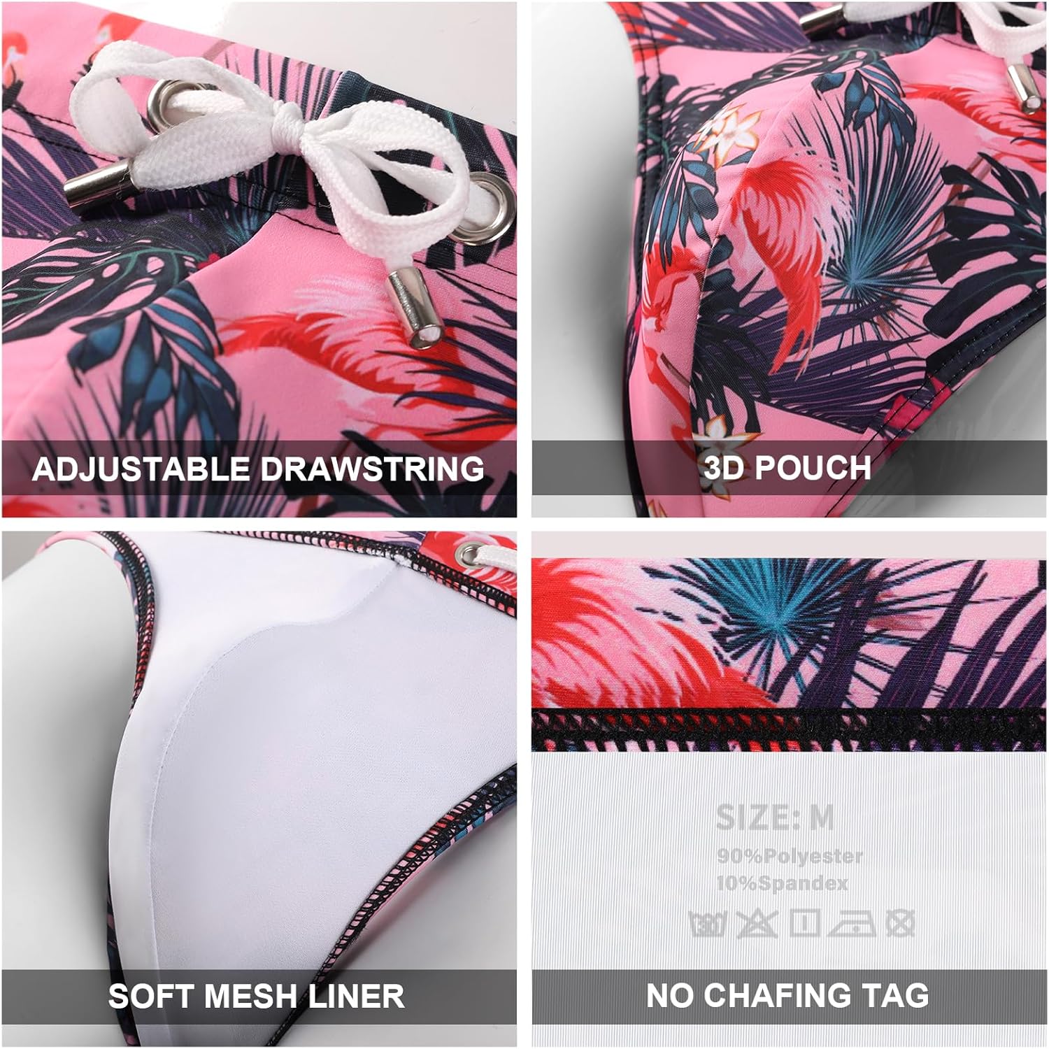 Arjen Kroos Men's Swim Briefs Sexy Bikini Swimwear Mens Funny Print Swimsuit Low Rise Swimming Briefs with Drawstring - Image 5