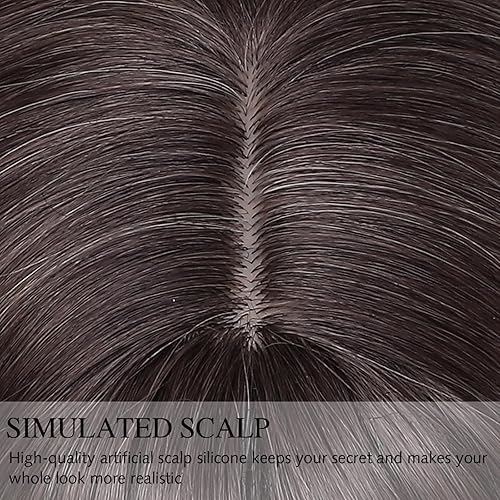 Miniatura 13 de Rose bud Long Curly Wavy Haze Green Wig with Fringe Adjustable 24 Inch Synthetic Cosplay Daily Hair Wigs for Women